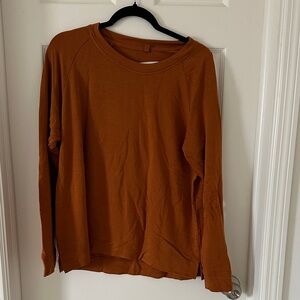 Lou & Grey for Loft Casual Long Sleeve Pullover - Rust Orange